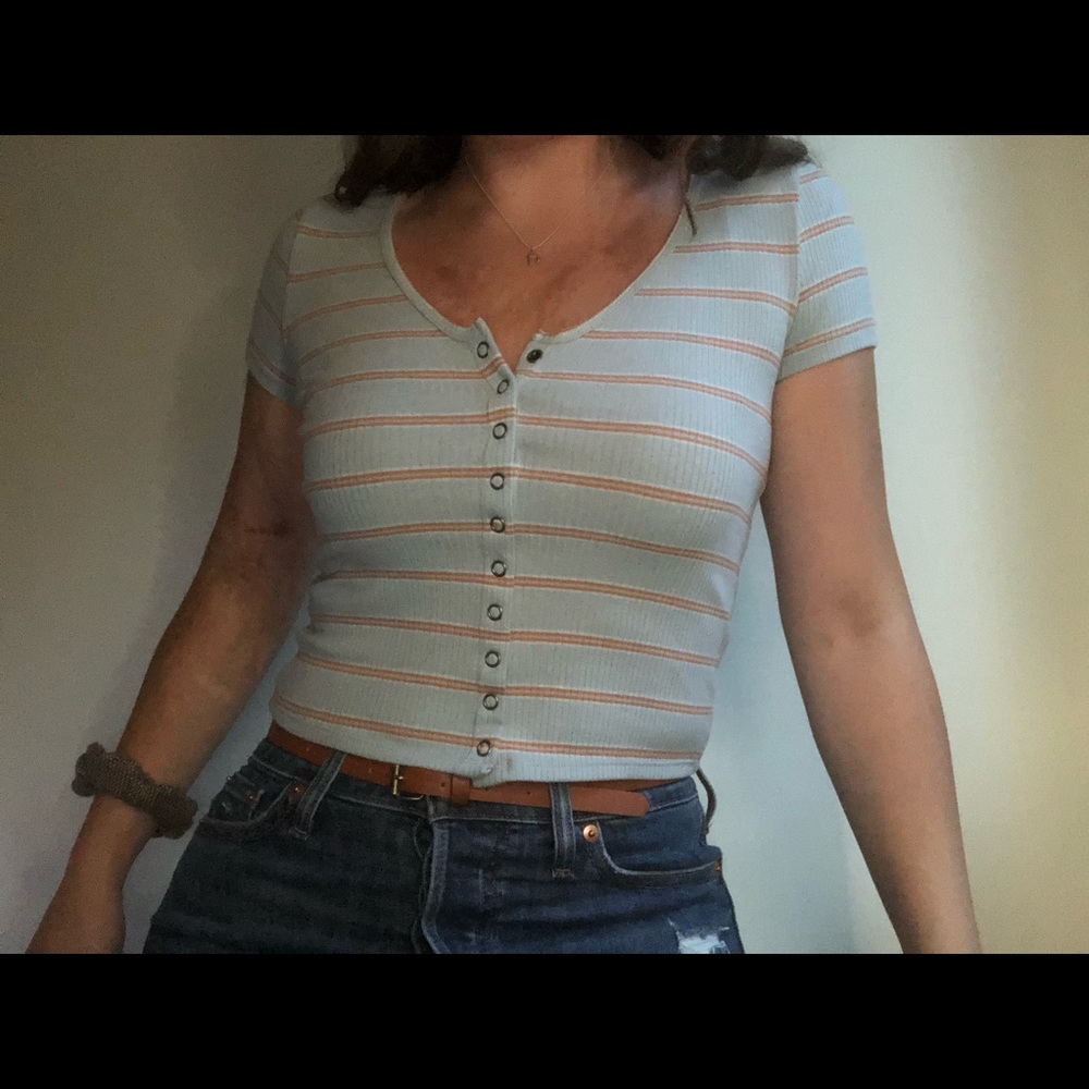 Ribbed American Eagle tee